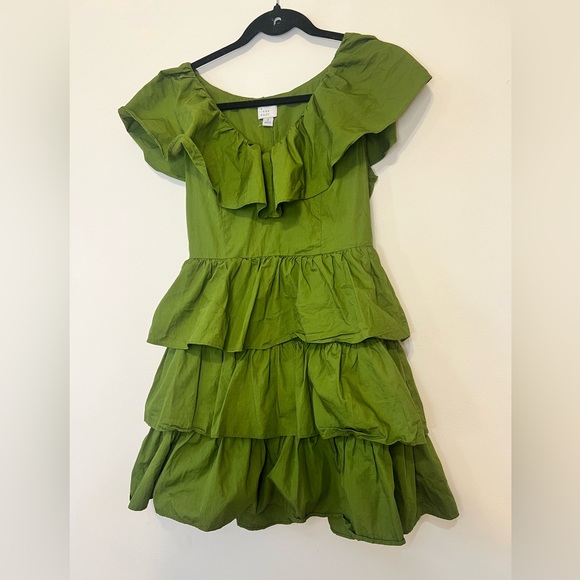 A New Day Green Ruffle Dress - Picture 3 of 6
